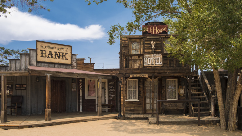 Wooden buildings in Pioneertown