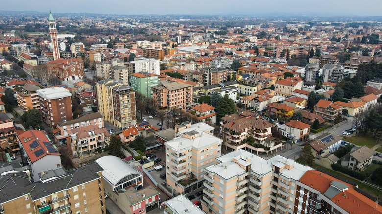 Buildings in the town of Seregno, Italy, just outside of Milan