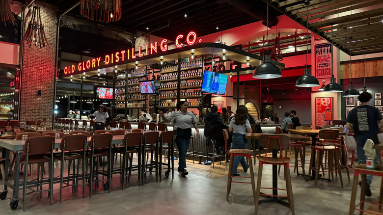 Interior of Old Glory Distilling Co.