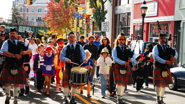 Halloween parade in Cranford