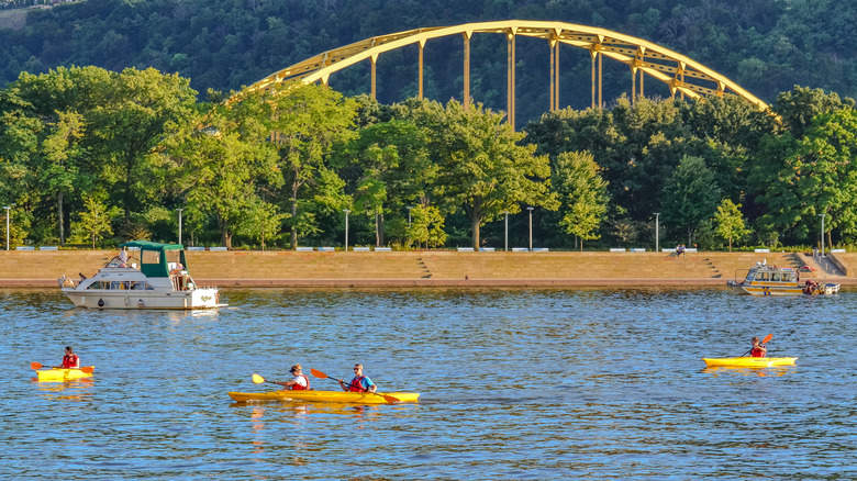 Kayakers on the Allegheny River