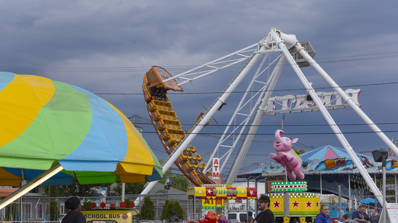Colorful ridesat Palace Playland