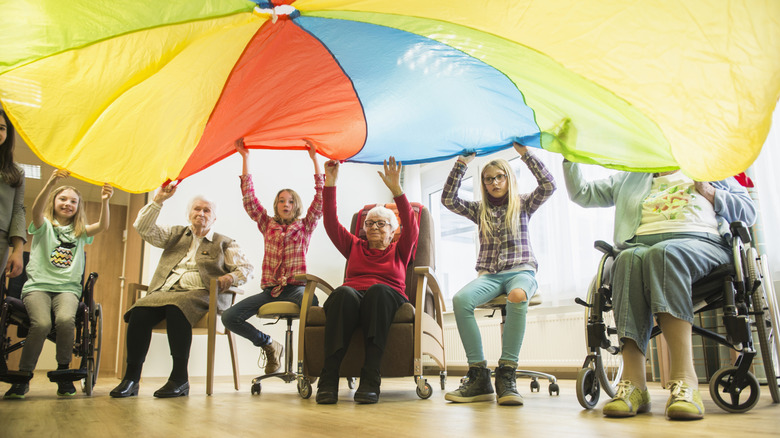 Seniors enjoying a group activity