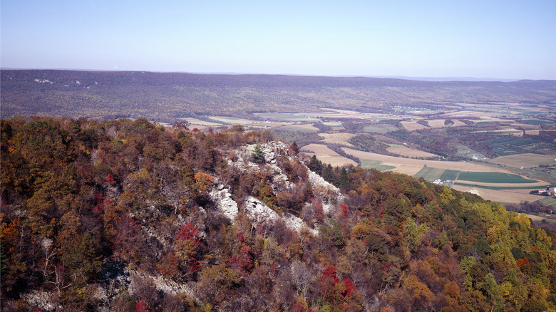 View from the pinnacle along Appalachian trail