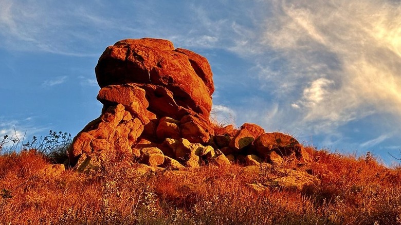 A sandstone formation at Rocky Peak Park in Simi Valley, California