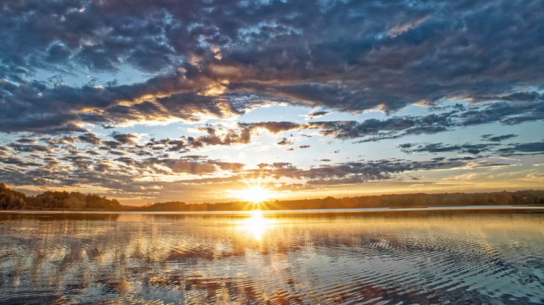 Sunset on Portage Lakes