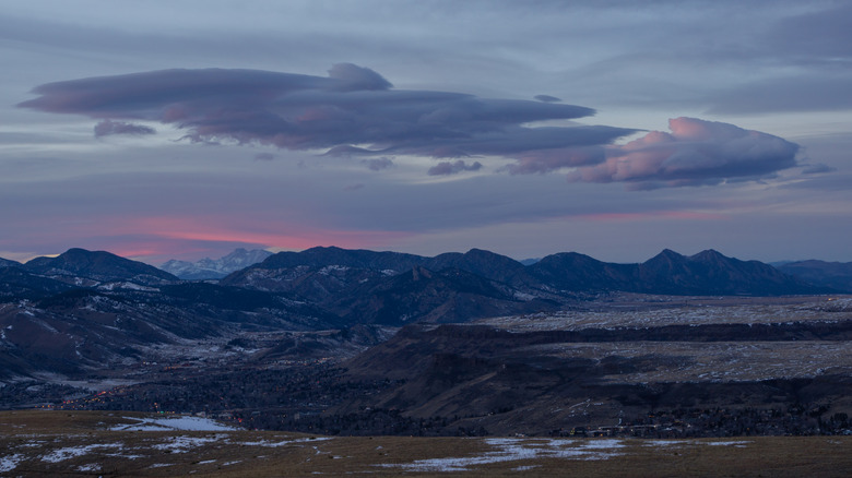 Sunset view from Green Mountain in Lakewood, Colorado