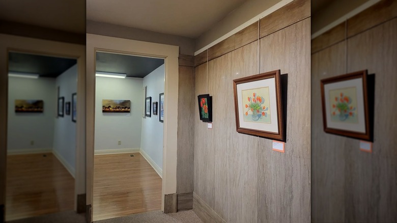 Artwork hanging at the Coutts Museum of Art, El Dorado, Kansas