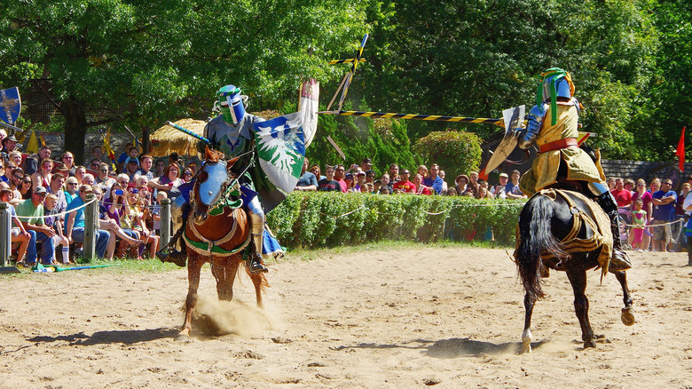 Knights jousting at Kansas City Renaissance Festival