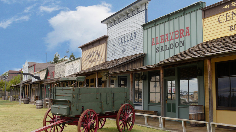 Western-style facades in Dodge City