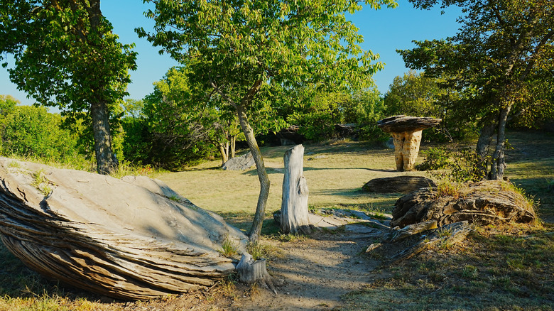 Hoodoos at Mushroom Rock State Park Kansas