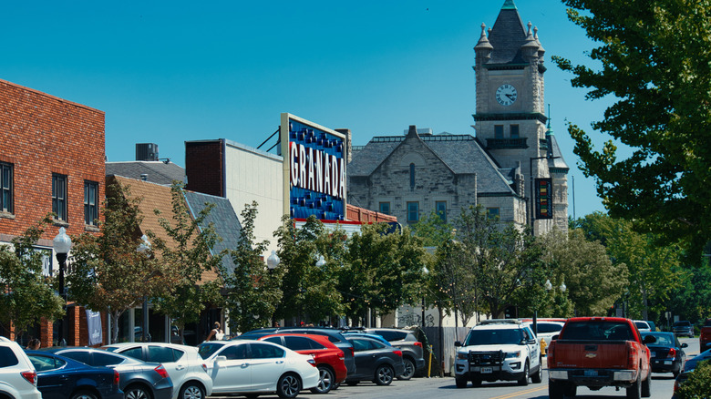 Massachusetts Street in downtown Lawrence, Kansas