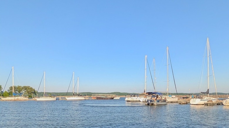 Boats at Kenlake Marina on Kentucky Lake in Hardin, Kentucky