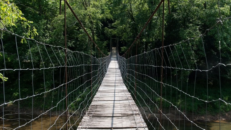 Rocky Branch Swinging Bridge in Manchester, Kentucky