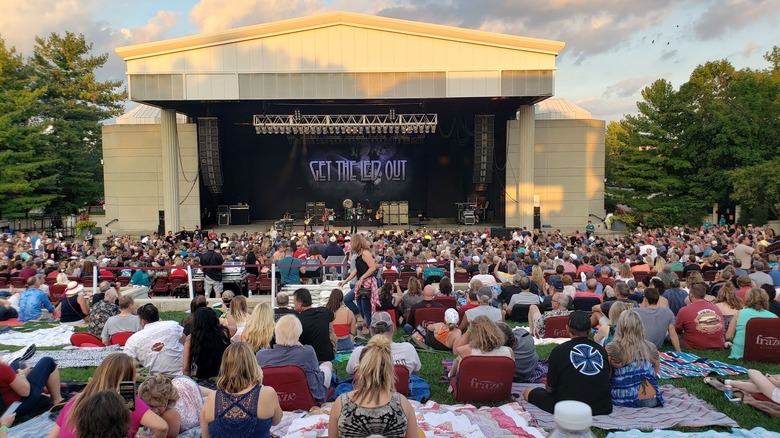 Concertgoers on lawn at Fraze Pavilion