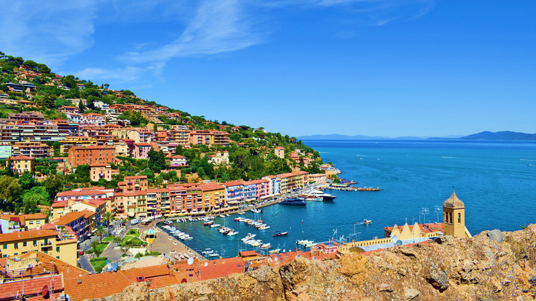 A seaside view of the Tuscan coast