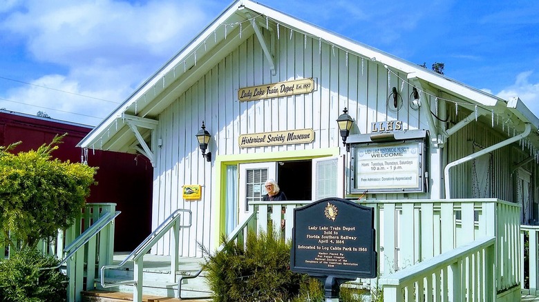 The train depot in Lady Lake is now the Lady Lake Historical Society and Museum, Florida