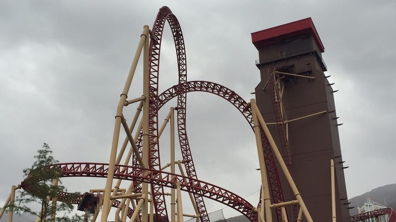Cannibal roller coaster at Lagoon Amusement Park