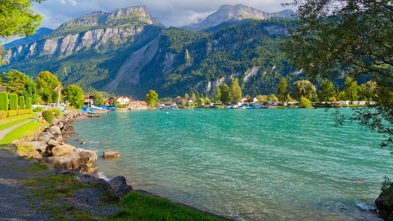 View from the village of Brienz, Lake Brienz