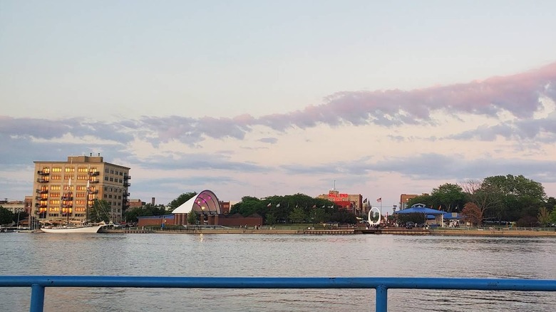 The river pier in Bay City