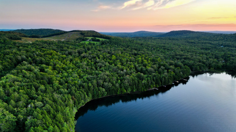 Sunrise at Lake St. George State Park in Liberty, Maine