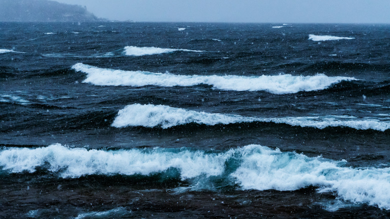 Lake Superior during a winter storm