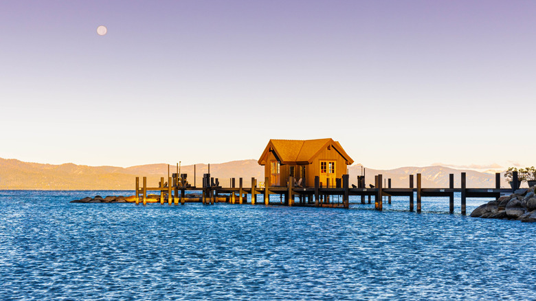 Beautiful sunset scene at Zephyr Cove