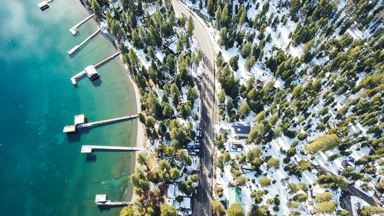 lake tahoe north area from above