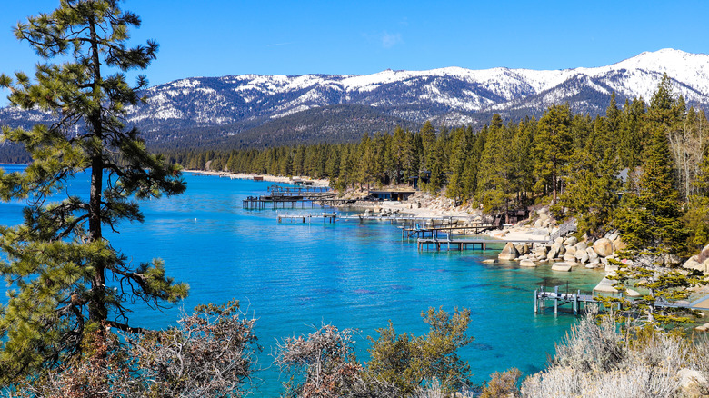 Gorgeous winter landscape at Lake Tahoe, Incline Village, Nevada