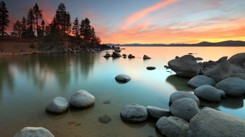 Sand Harbor sunset in Incline Village, Nevada
