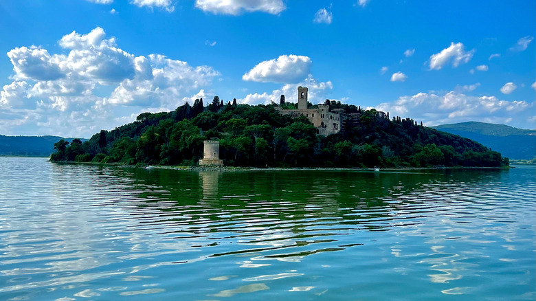 A view of Isola Polvese on a summer day
