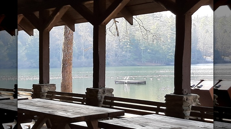 The picnic shelter at Lake Winfield Scott, GA.