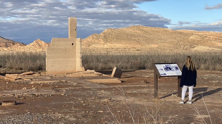 The remains of a grocery store in St. Thomas, Nevada
