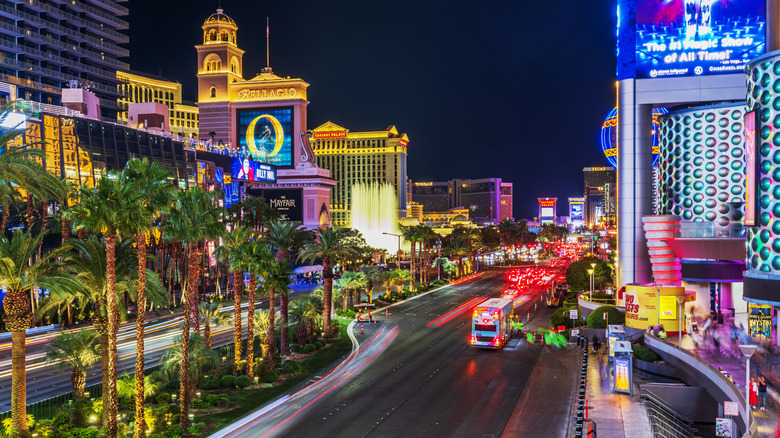 Las Vegas strip at night