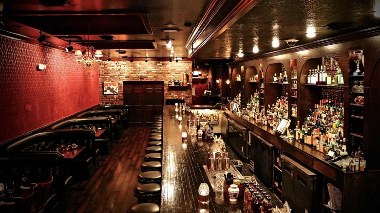 The interior of Herbs & Rye restaurant and bar