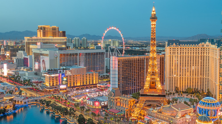 The resorts lining the Las Vegas Strip