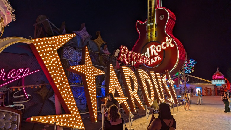 Old neon signs on display at the Neon Museum in Las Vegas