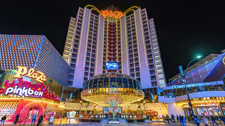 The Plaza hotel front lobby and tower