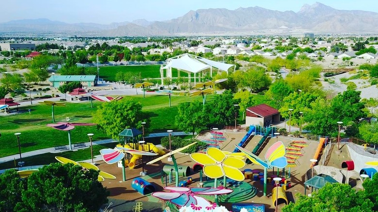 An overhead shot of Centennial Hills Park