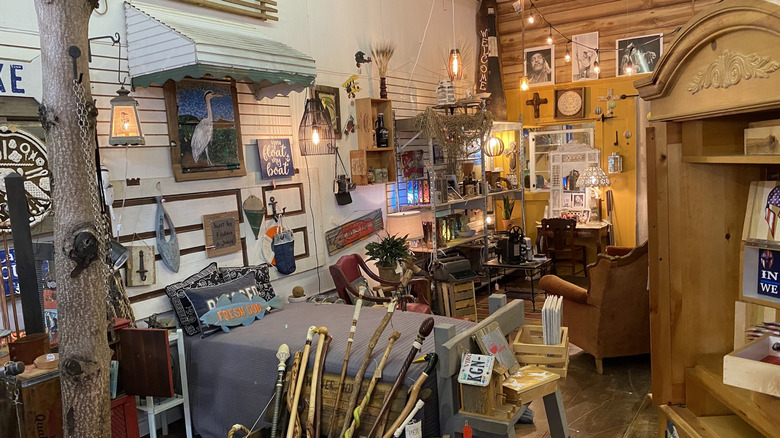 Interior of Sweet Combs of Honey in Lavonia, Georgia, with items for sale