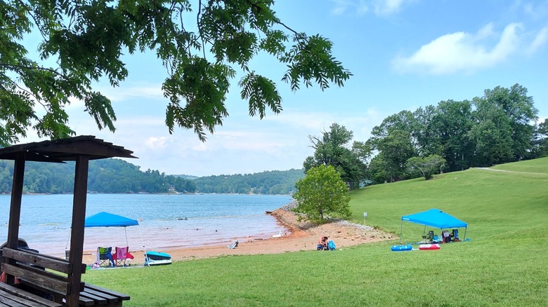 The public beach area at Anderson County Park in Andersonville, Tennessee