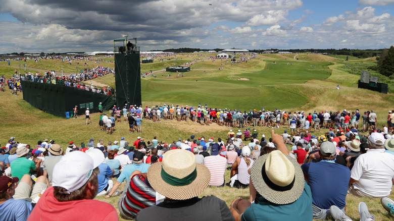 View of the course and crowds during U.S. Open 2017 at Erin Hills