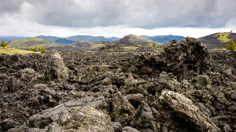 Lunar-like rocks at Craters of the Moon National Monument Idaho