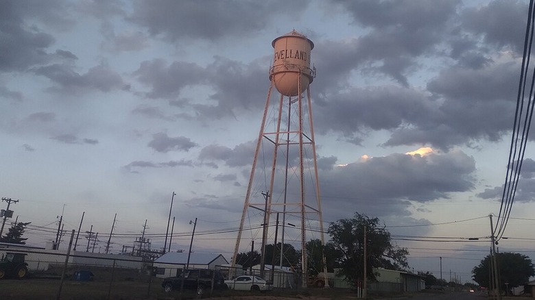 Water tower in Levelland, Texas