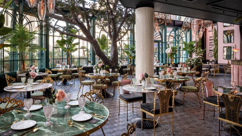 The interior of Pinky's by Vanderpump inside the Flamingo Las Vegas