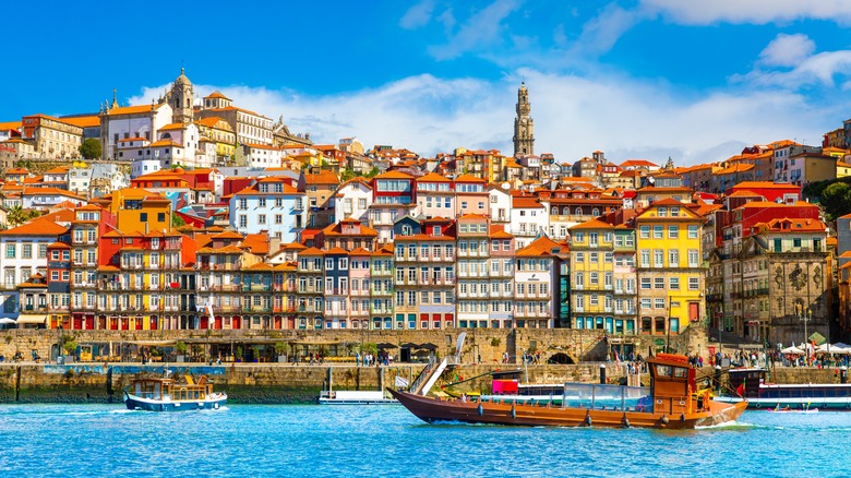 buildings overlooking water in Porto Portugal
