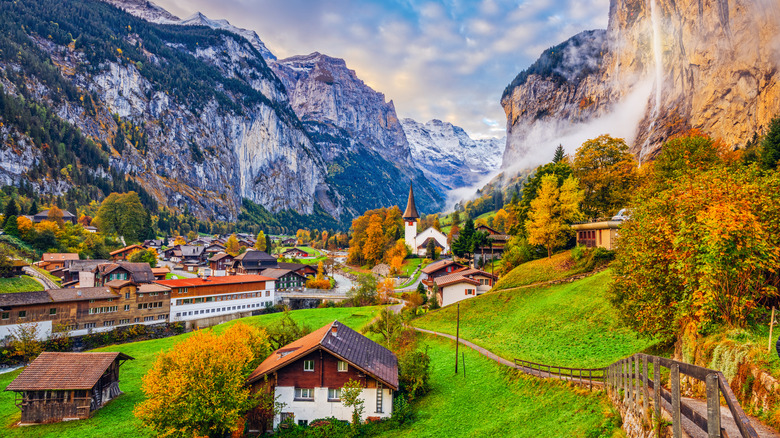 mountain village in Switzerland