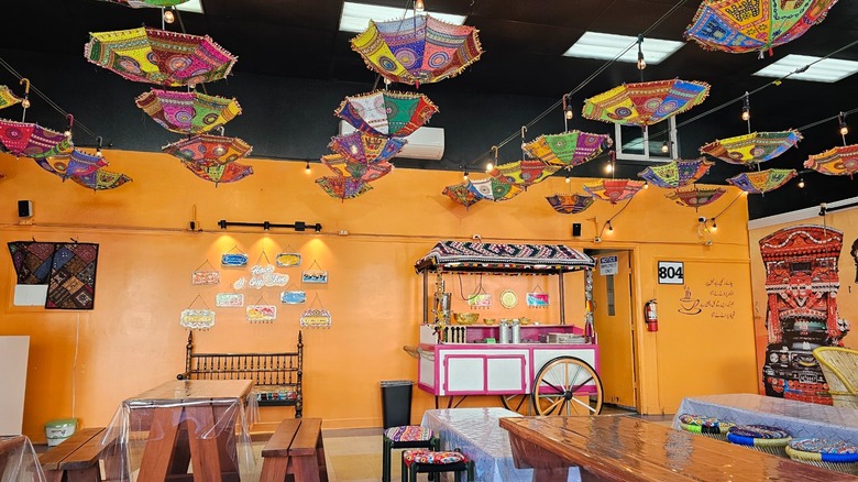 Colorful interior of Cloud Naan Urban Desi BBQ