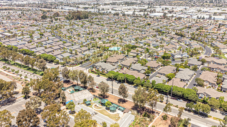 Aerial view of Carson, California