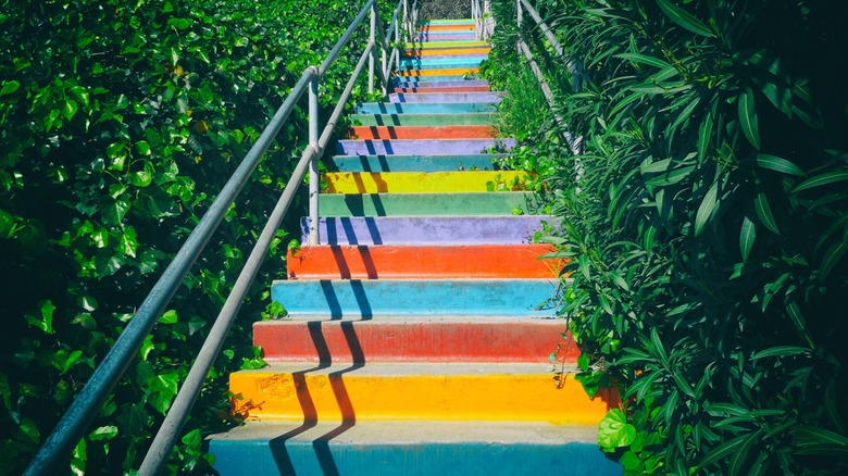 A secret staircase in Santa Monica, Los Angeles.